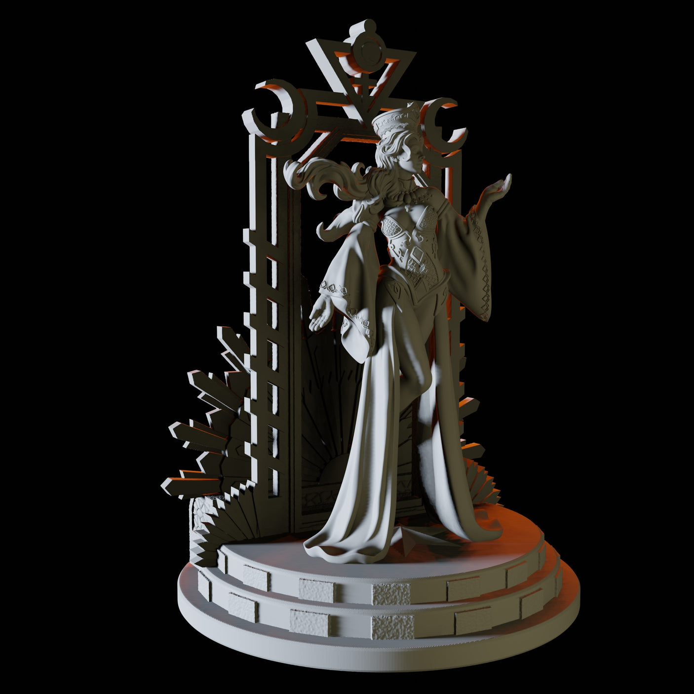 High Priestess Miniature for Dungeons and Dragons, Pathfinder or other TTRPGs