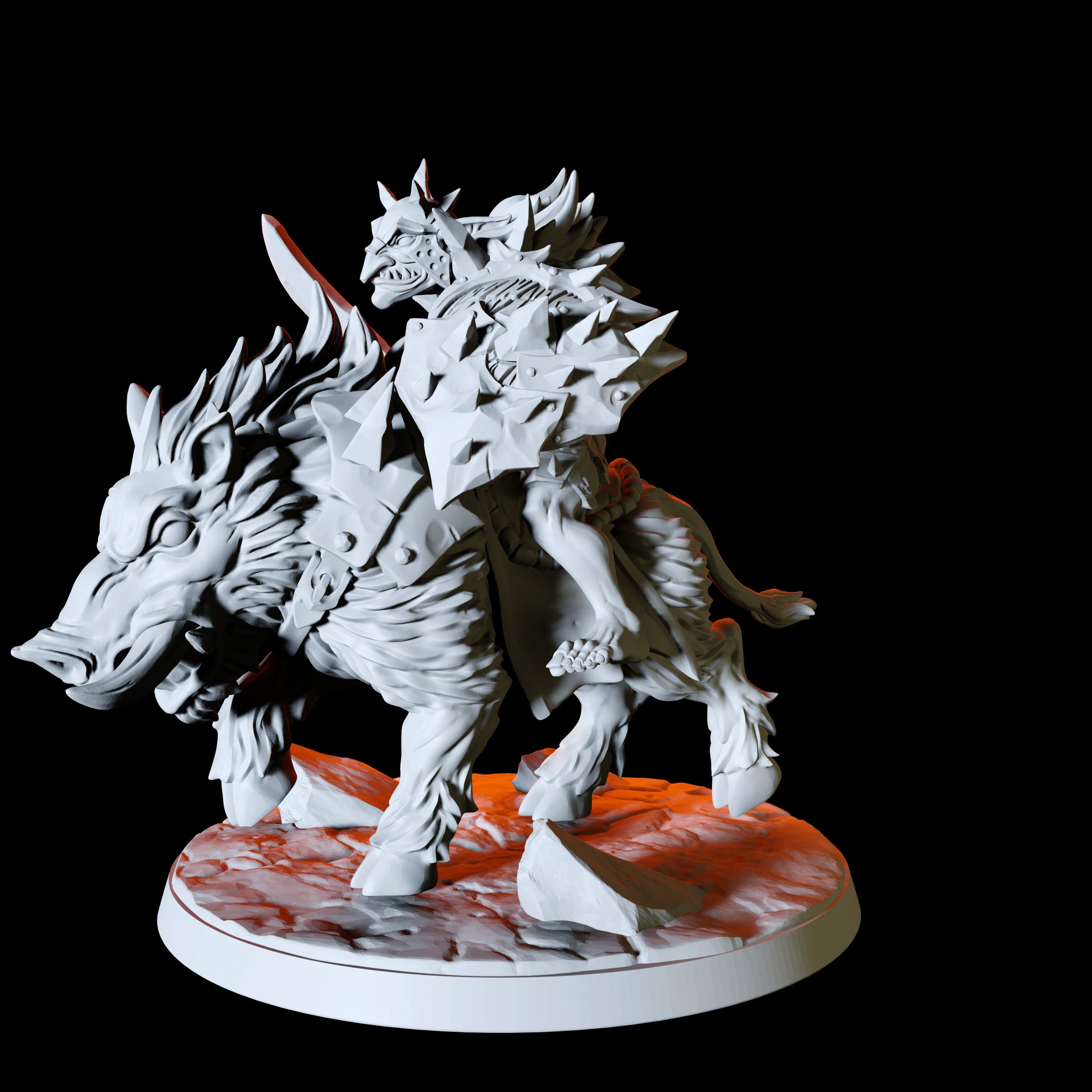 Hobgoblin Worg Rider Miniature for Dungeons and Dragons, Pathfinder and ...
