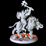 Hobgoblin Worg Rider Type B Miniature for Dungeons and Dragons, Pathfinder or other TTRPGs