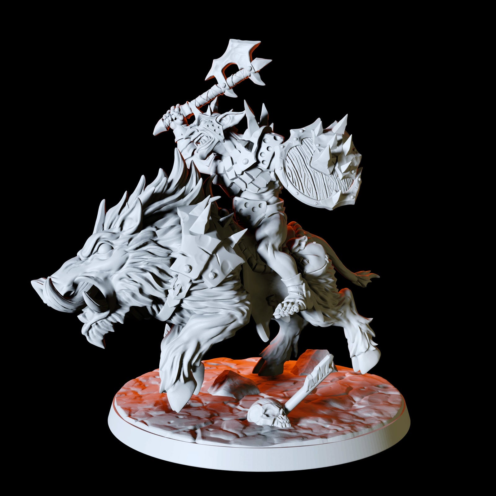 Hobgoblin Worg Rider Miniature for Dungeons and Dragons, Pathfinder and ...