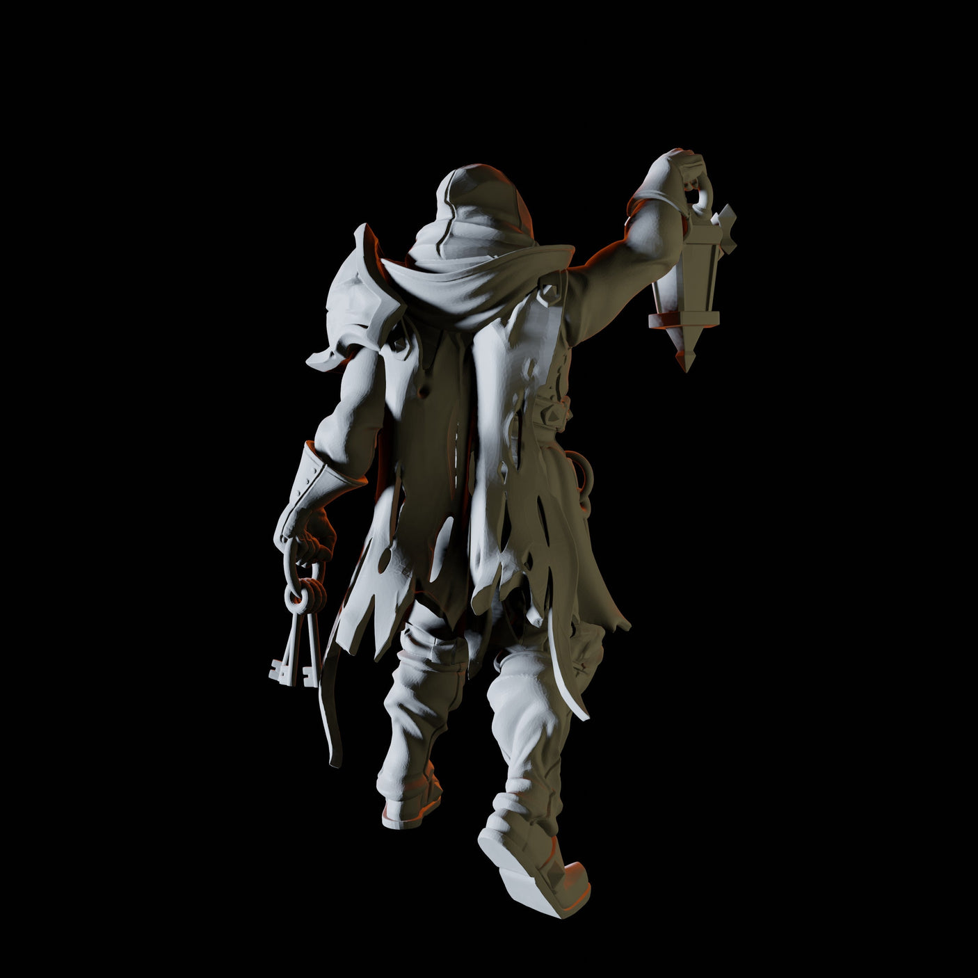 Hooded Jailor Miniature for Dungeons and Dragons, Pathfinder or other TTRPGs