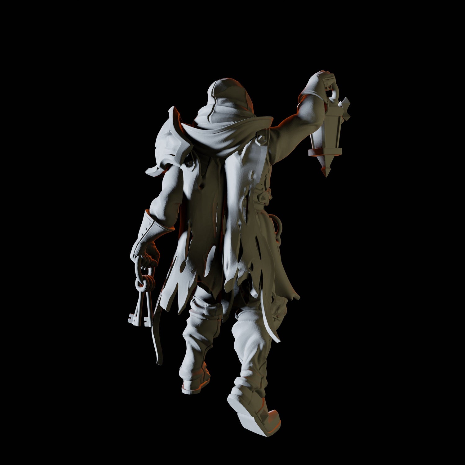 Hooded Jailor Miniature for Dungeons and Dragons, Pathfinder or other TTRPGs