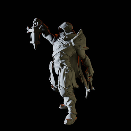 Hooded Jailor Miniature for Dungeons and Dragons, Pathfinder or other TTRPGs
