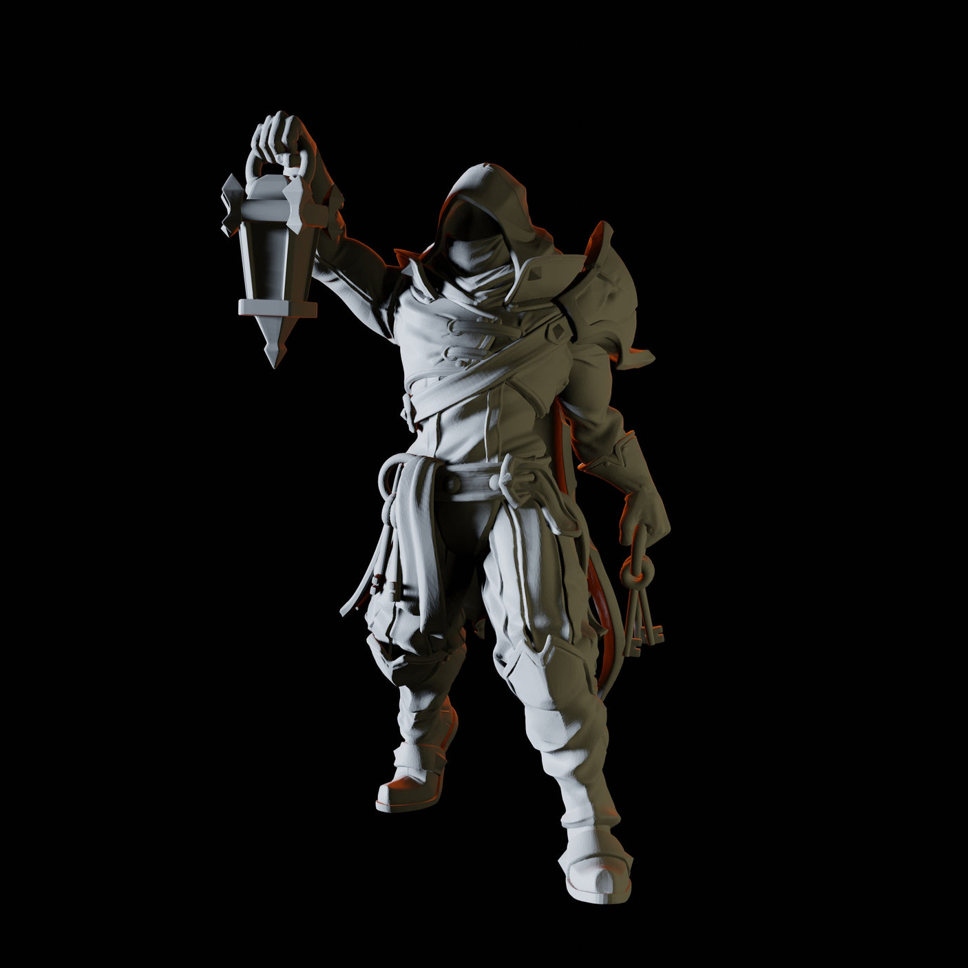 Hooded Jailor Miniature for Dungeons and Dragons, Pathfinder or other TTRPGs