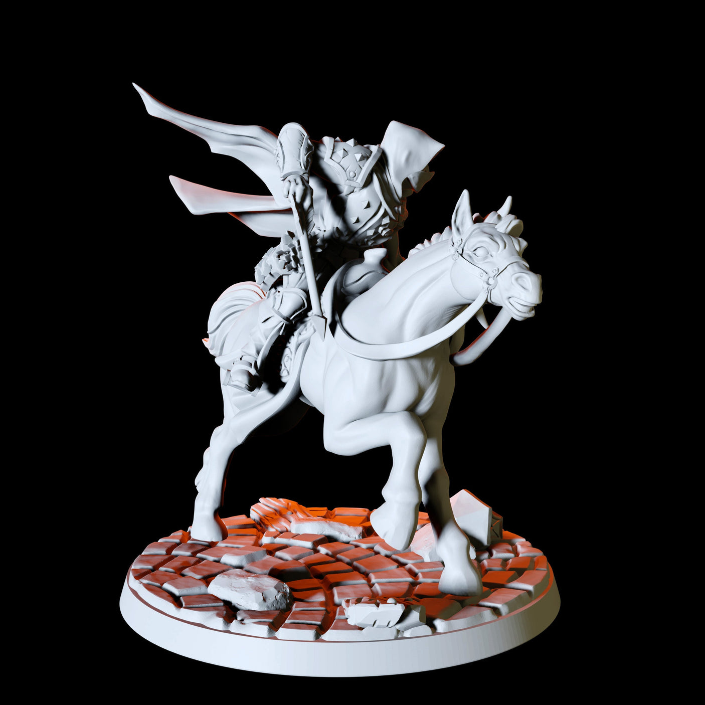 Horseback Rogue Type A Miniature for Dungeons and Dragons, Pathfinder or other TTRPGs