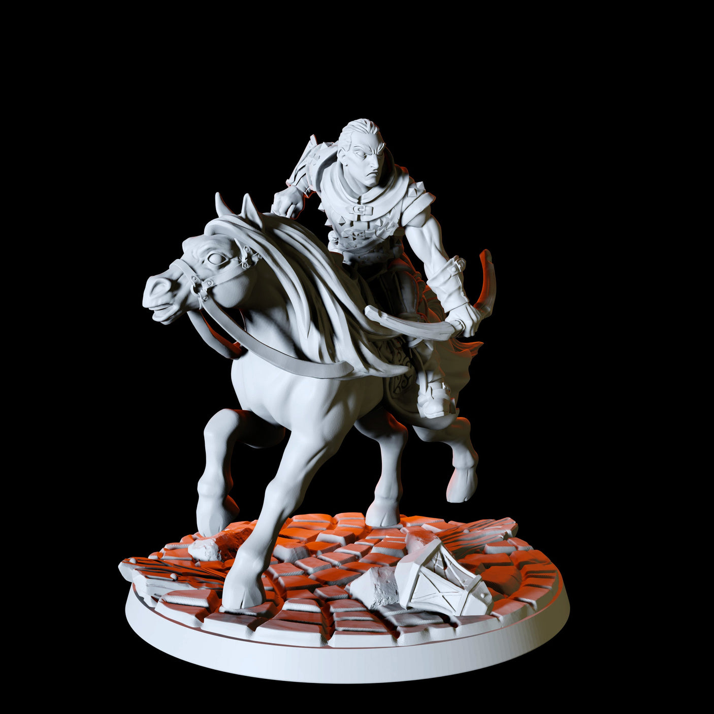 Horseback Rogue Type A Miniature for Dungeons and Dragons, Pathfinder or other TTRPGs