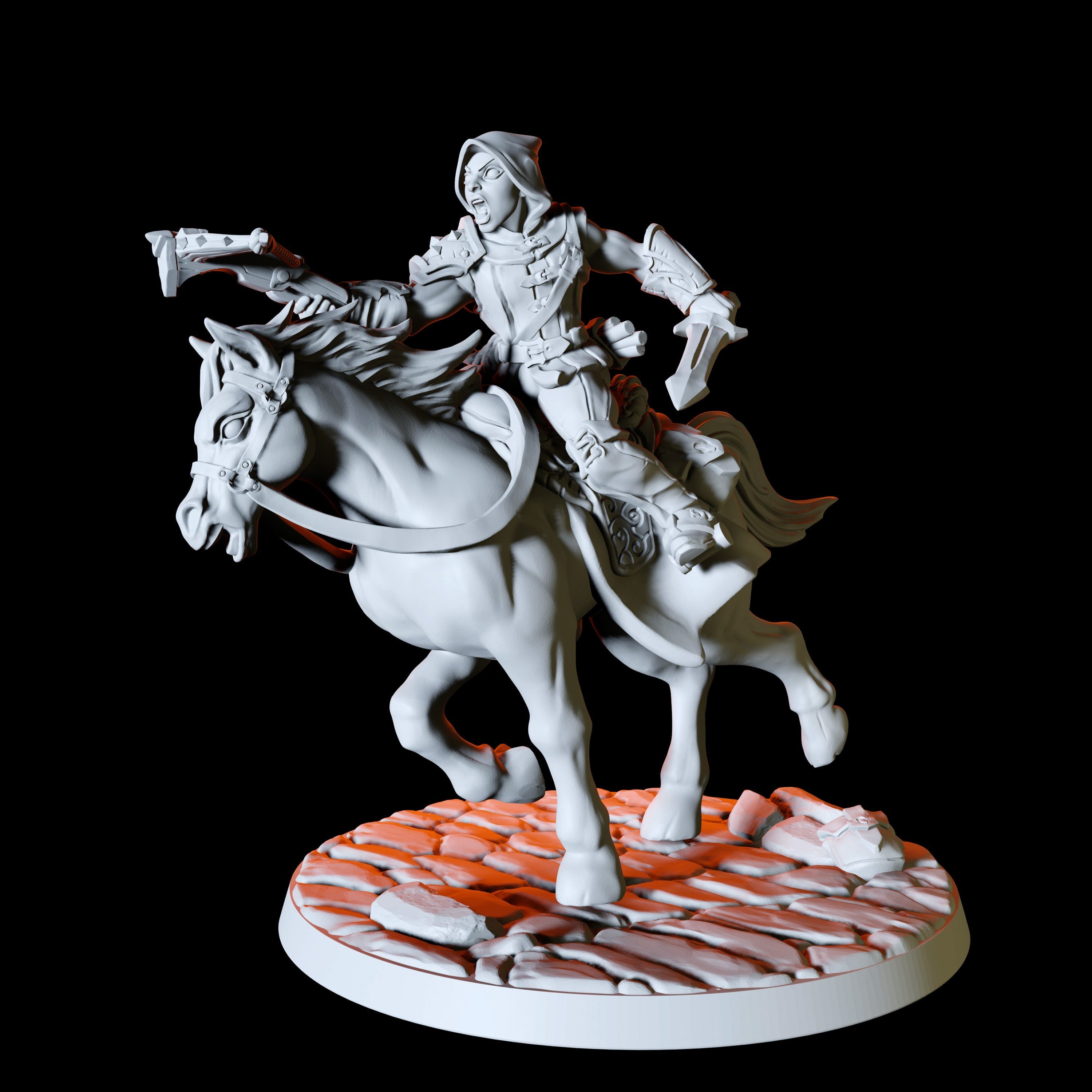 Horseback Rogue Miniature for Dungeons and Dragons - Myth Forged