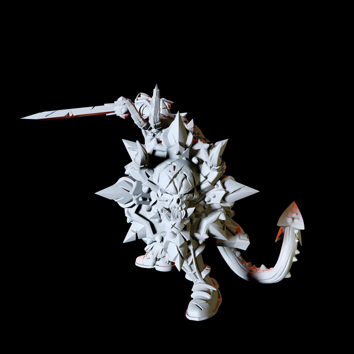 Hulking Chain Devil Miniature for Dungeons and Dragons, Pathfinder or other TTRPGs