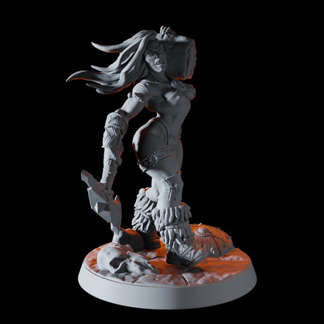 Human Barbarian Pinup Miniature for Dungeons and Dragons, Pathfinder or other TTRPGs