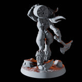 Human Barbarian Pinup Miniature for Dungeons and Dragons, Pathfinder or other TTRPGs
