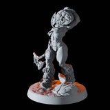 Human Barbarian Pinup Miniature for Dungeons and Dragons, Pathfinder or other TTRPGs