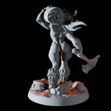 Human Barbarian Pinup Miniature for Dungeons and Dragons, Pathfinder or other TTRPGs