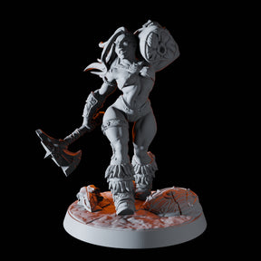 Human Barbarian Pinup Miniature for Dungeons and Dragons, Pathfinder or other TTRPGs