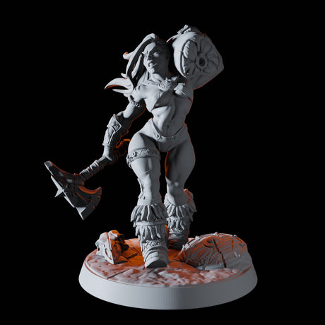 Human Barbarian Pinup Miniature for Dungeons and Dragons, Pathfinder or other TTRPGs