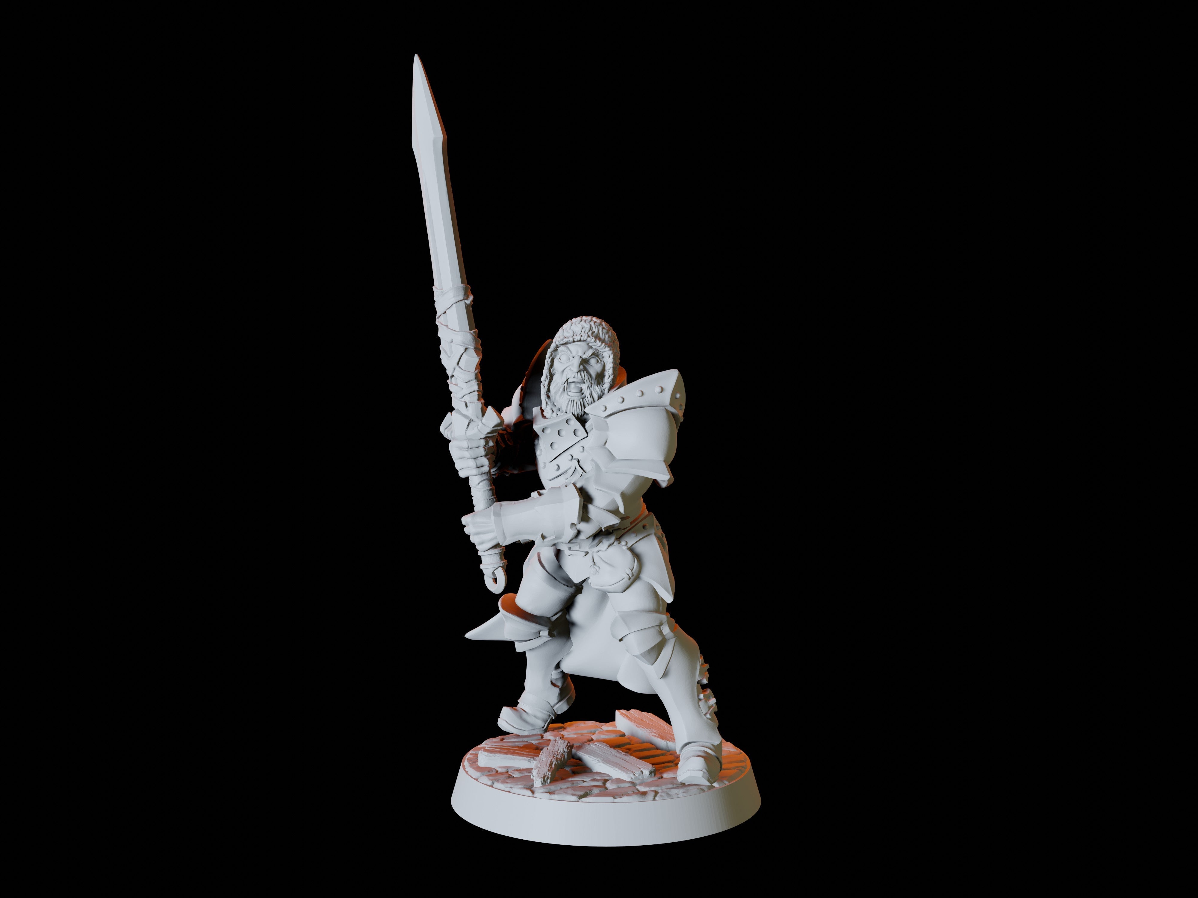 Human Fighter Army - Six Soldier Miniatures for Dungeons and Dragons - Myth Forged