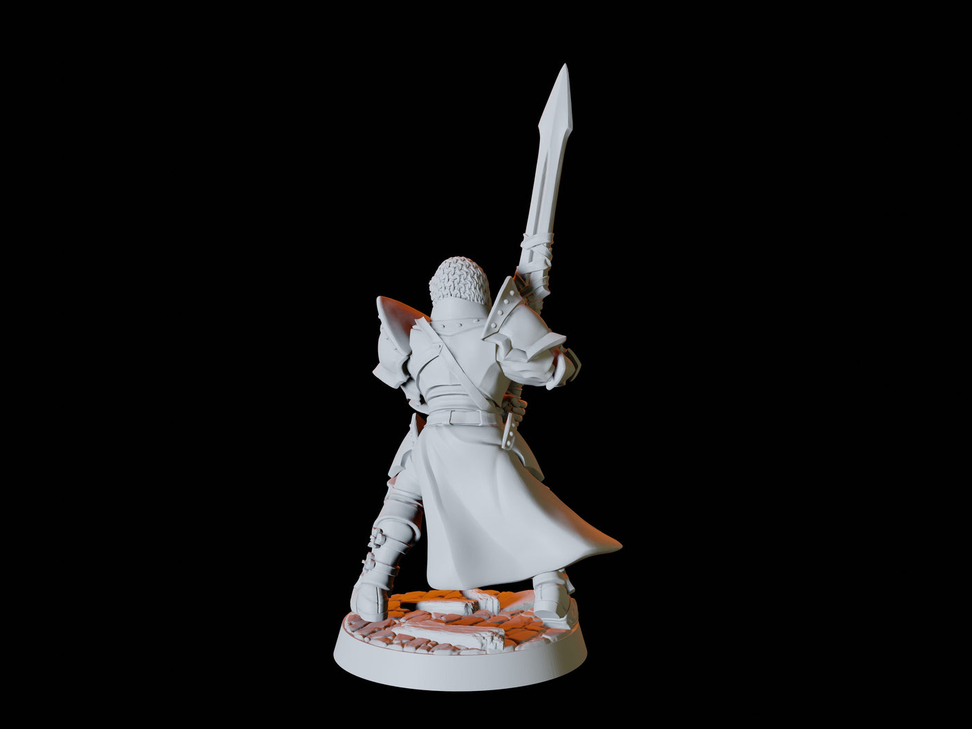 Human Fighter Army - Six Soldiers Miniature for Dungeons and Dragons, Pathfinder or other TTRPGs