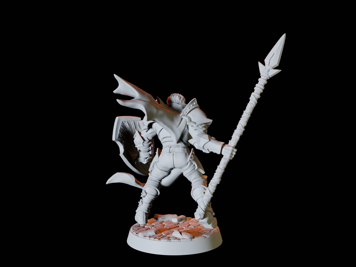 Human Fighter Army - Six Soldiers Miniature for Dungeons and Dragons, Pathfinder or other TTRPGs