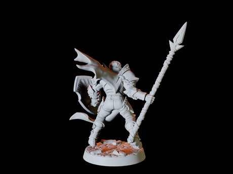 Human Fighter Army - Six Soldiers Miniature for Dungeons and Dragons, Pathfinder or other TTRPGs