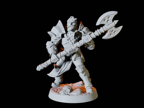 Human Fighter Army - Six Soldiers Miniature for Dungeons and Dragons, Pathfinder or other TTRPGs