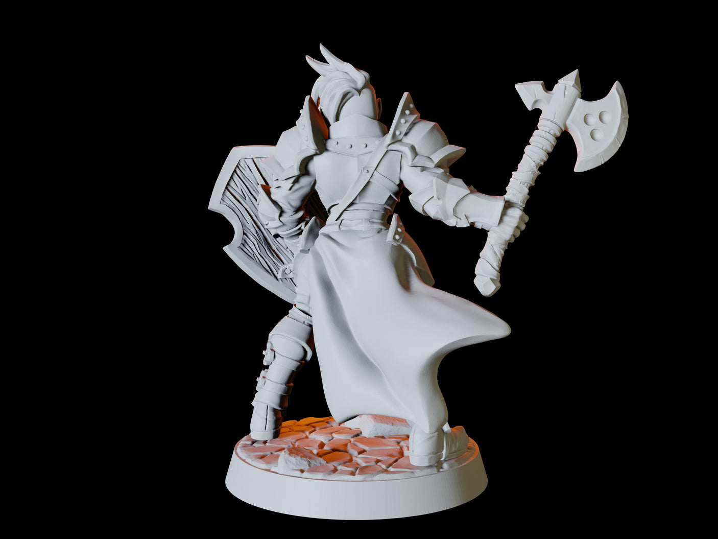 Human Fighter Army - Six Soldiers Miniature for Dungeons and Dragons, Pathfinder or other TTRPGs