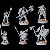 Human Fighter Army - Six Soldiers Miniature for Dungeons and Dragons, Pathfinder or other TTRPGs