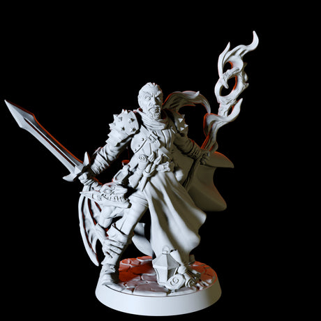 Human Warlock Miniature for Dungeons and Dragons, Pathfinder or other TTRPGs