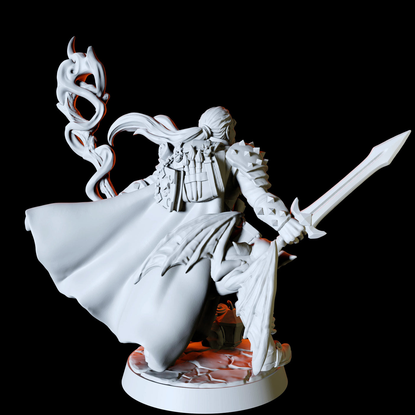 Human Warlock Miniature for Dungeons and Dragons, Pathfinder or other TTRPGs
