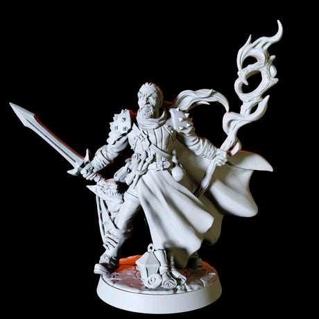 Human Warlock Miniature for Dungeons and Dragons, Pathfinder or other TTRPGs