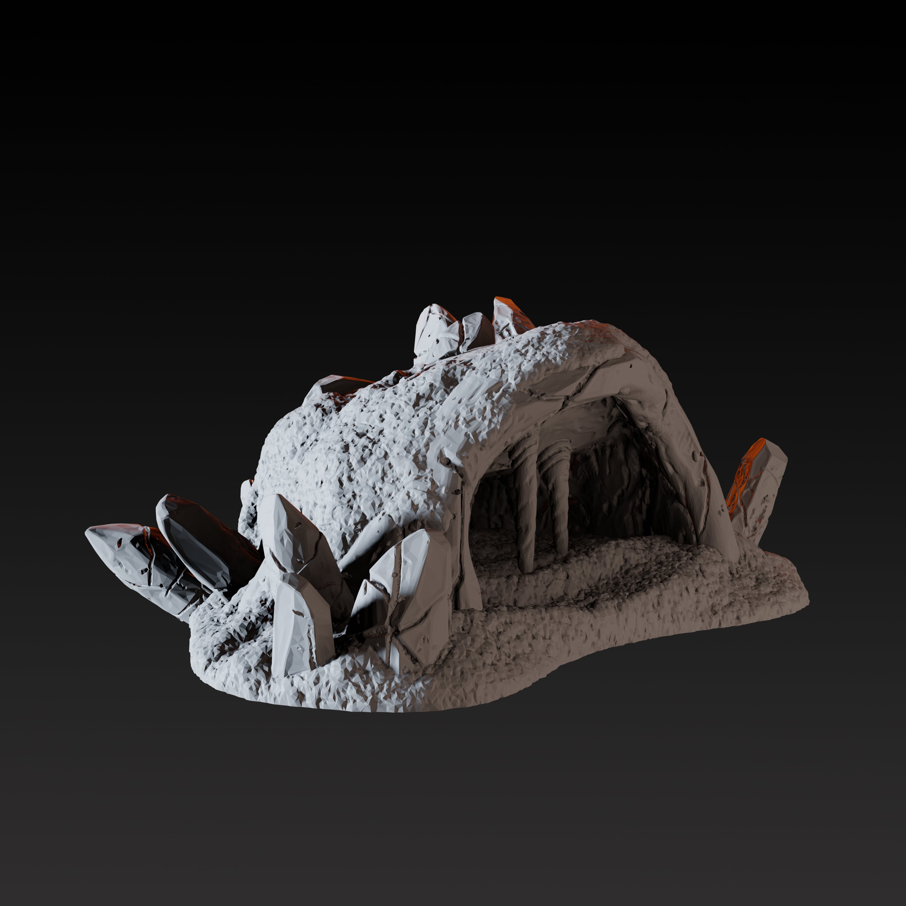 Ice Cave C - Arctic Scatter Terrain Miniature for Dungeons and Dragons - Myth Forged