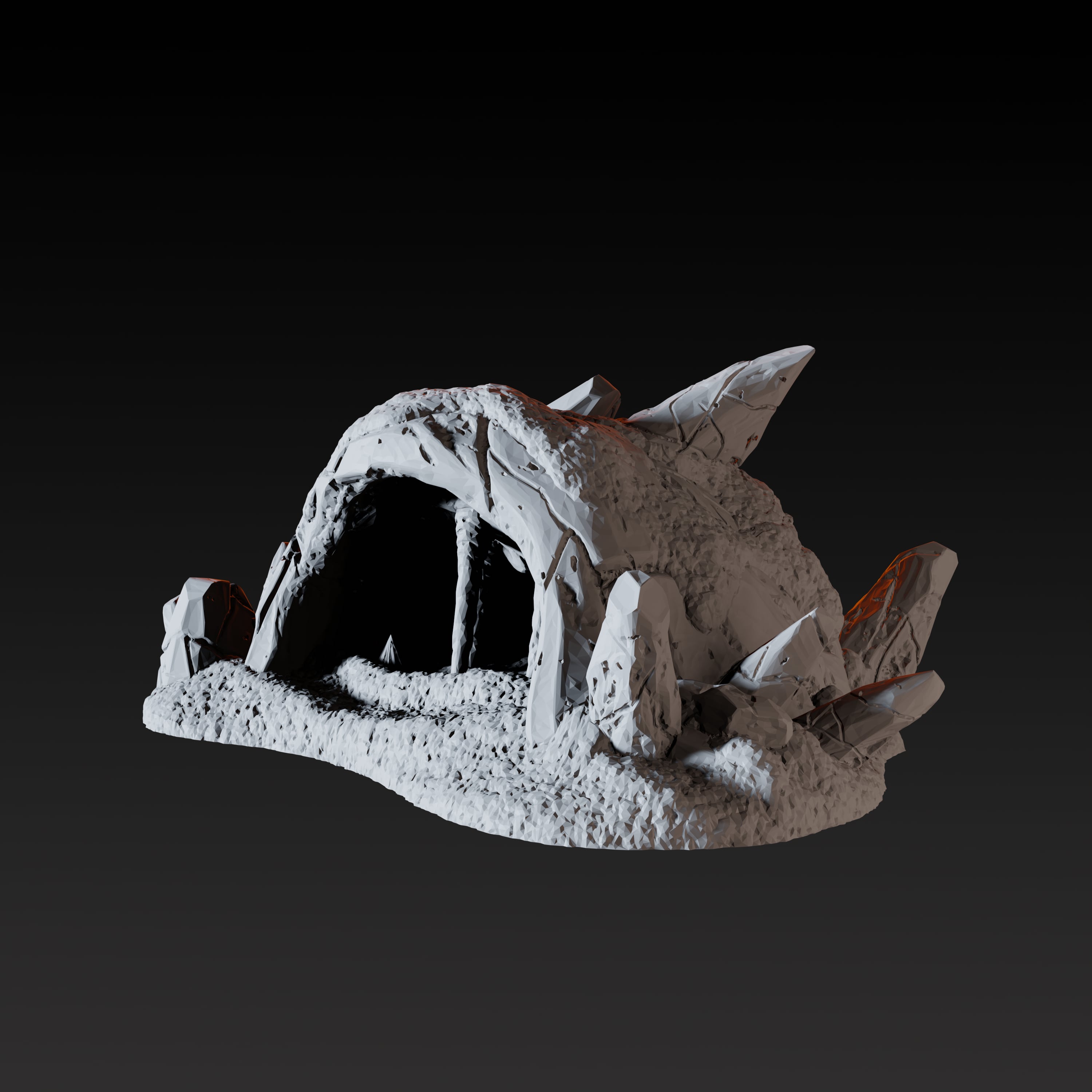 Ice Cave C - Arctic Scatter Terrain Miniature for Dungeons and Dragons - Myth Forged