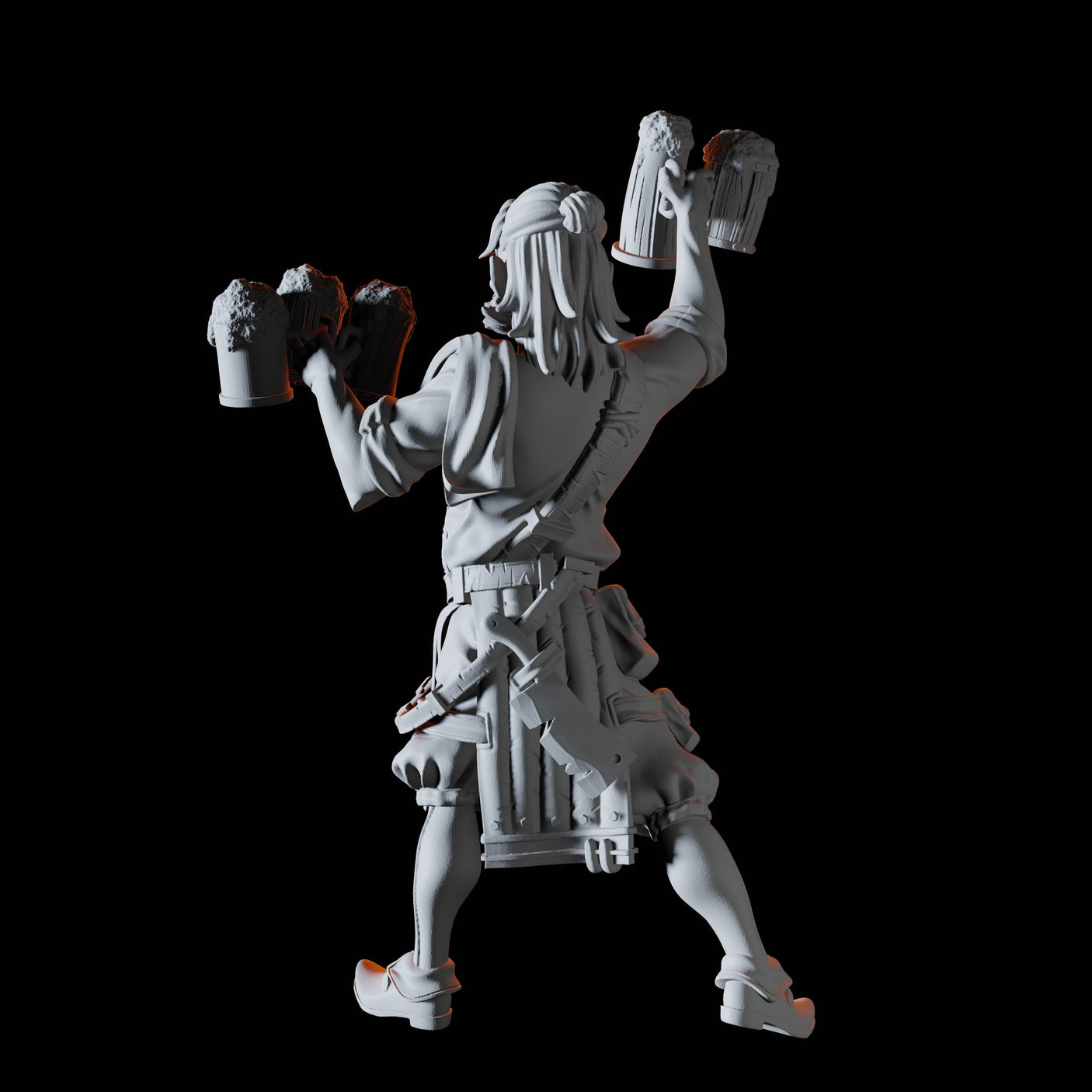 Jolly Innkeeper Miniature for Dungeons and Dragons, Pathfinder or other TTRPGs