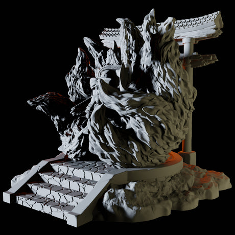 Kitsune Sorcerer Miniature for Dungeons and Dragons, Pathfinder or other TTRPGs