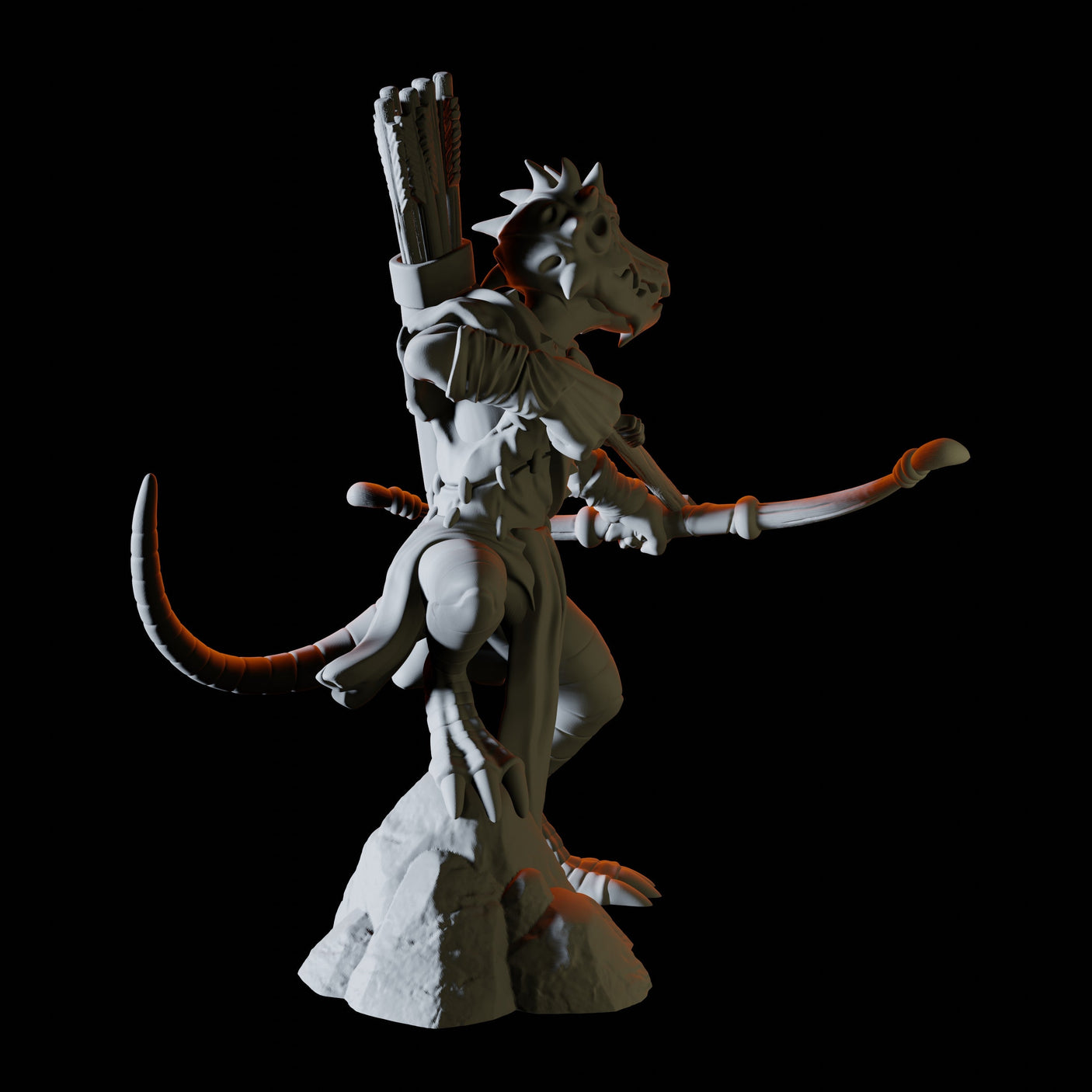 Kobold Archer Miniature for Dungeons and Dragons, Pathfinder or other TTRPGs