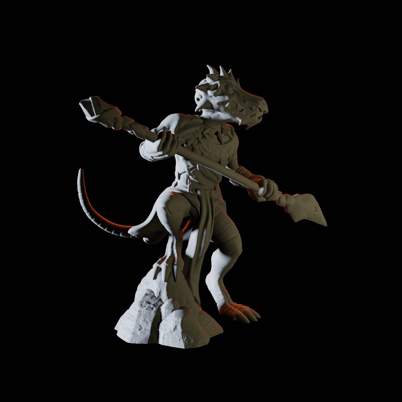 Kobold Pikeman Miniature for Dungeons and Dragons, Pathfinder or other TTRPGs