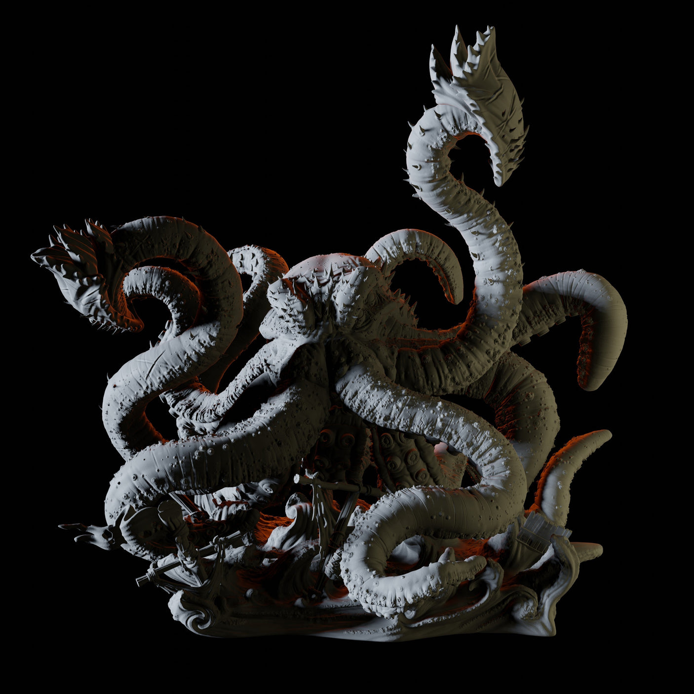 Kraken Miniature for Dungeons and Dragons, Pathfinder or other TTRPGs