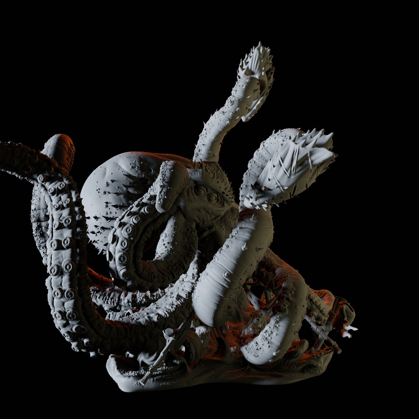 Kraken Miniature for Dungeons and Dragons, Pathfinder or other TTRPGs