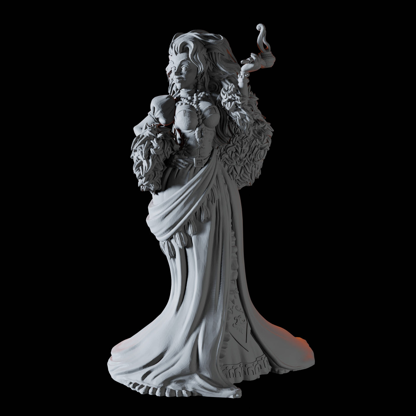 Lady of the Night Miniature for Dungeons and Dragons, Pathfinder or other TTRPGs