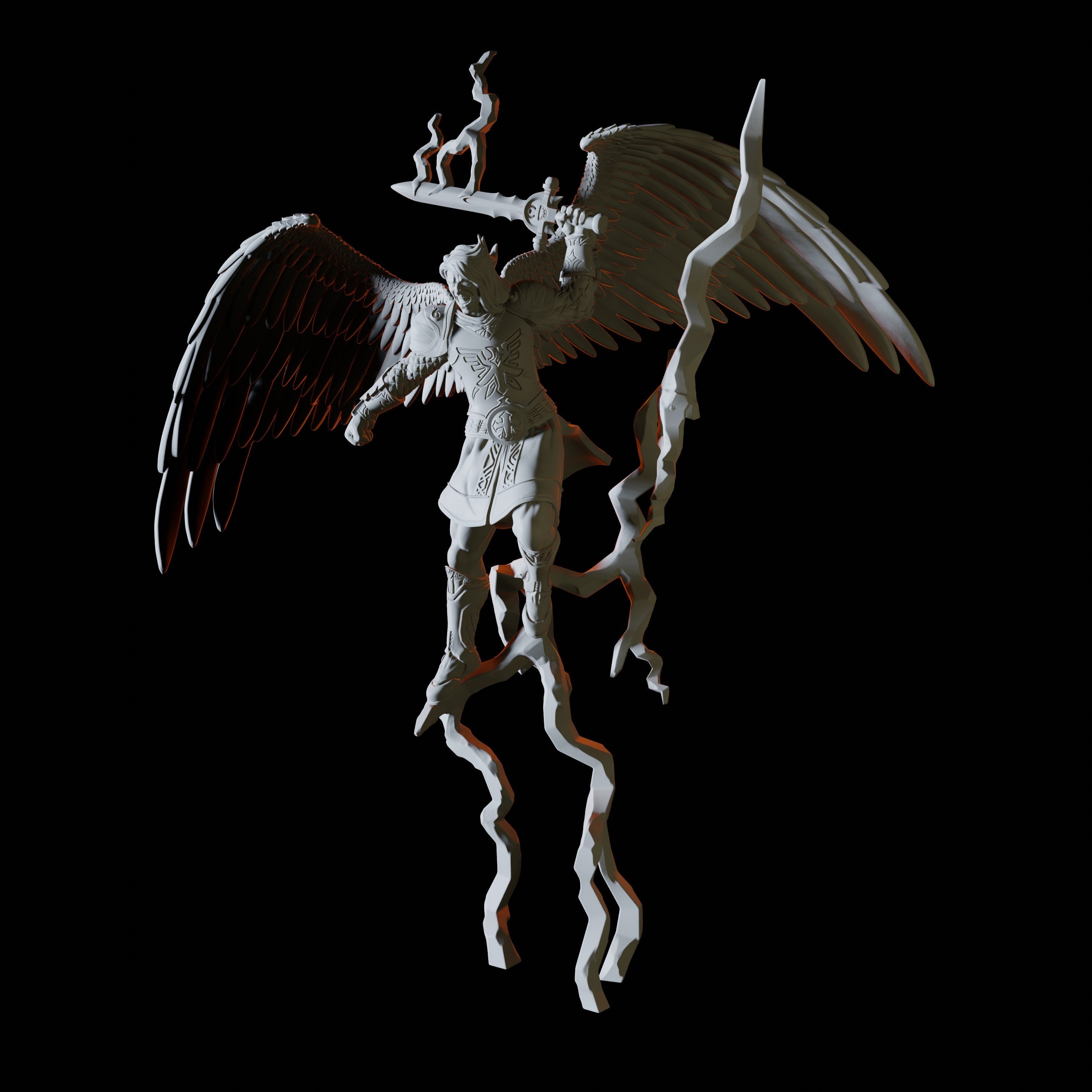 Lightning Angel Miniature for Dungeons and Dragons - Myth Forged