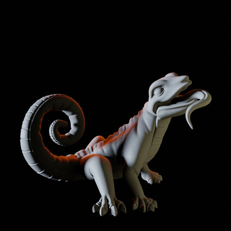 Lizard Familiar Miniature for Dungeons and Dragons, Pathfinder or other TTRPGs