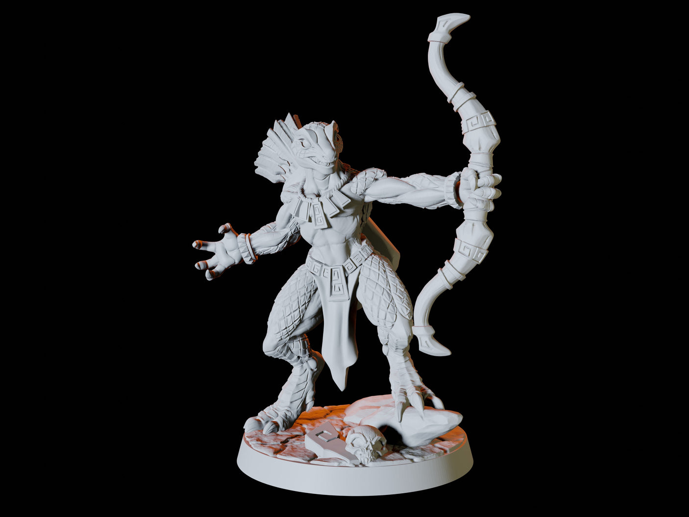 Lizardfolk Army - Six Soldiers Miniature for Dungeons and Dragons, Pathfinder or other TTRPGs