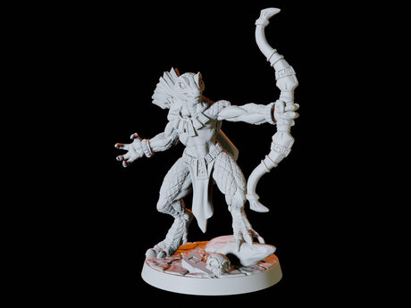 Lizardfolk Army - Six Soldiers Miniature for Dungeons and Dragons, Pathfinder or other TTRPGs