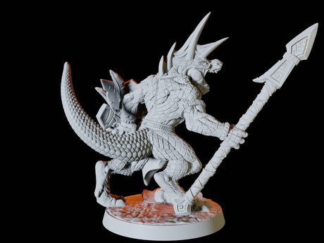 Lizardfolk Army - Six Soldiers Miniature for Dungeons and Dragons, Pathfinder or other TTRPGs