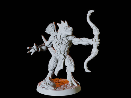 Lizardfolk Army - Six Soldiers Miniature for Dungeons and Dragons, Pathfinder or other TTRPGs
