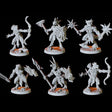 Lizardfolk Army - Six Soldiers Miniature for Dungeons and Dragons, Pathfinder or other TTRPGs