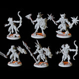 Lizardfolk Army - Six Soldiers Miniature for Dungeons and Dragons, Pathfinder or other TTRPGs