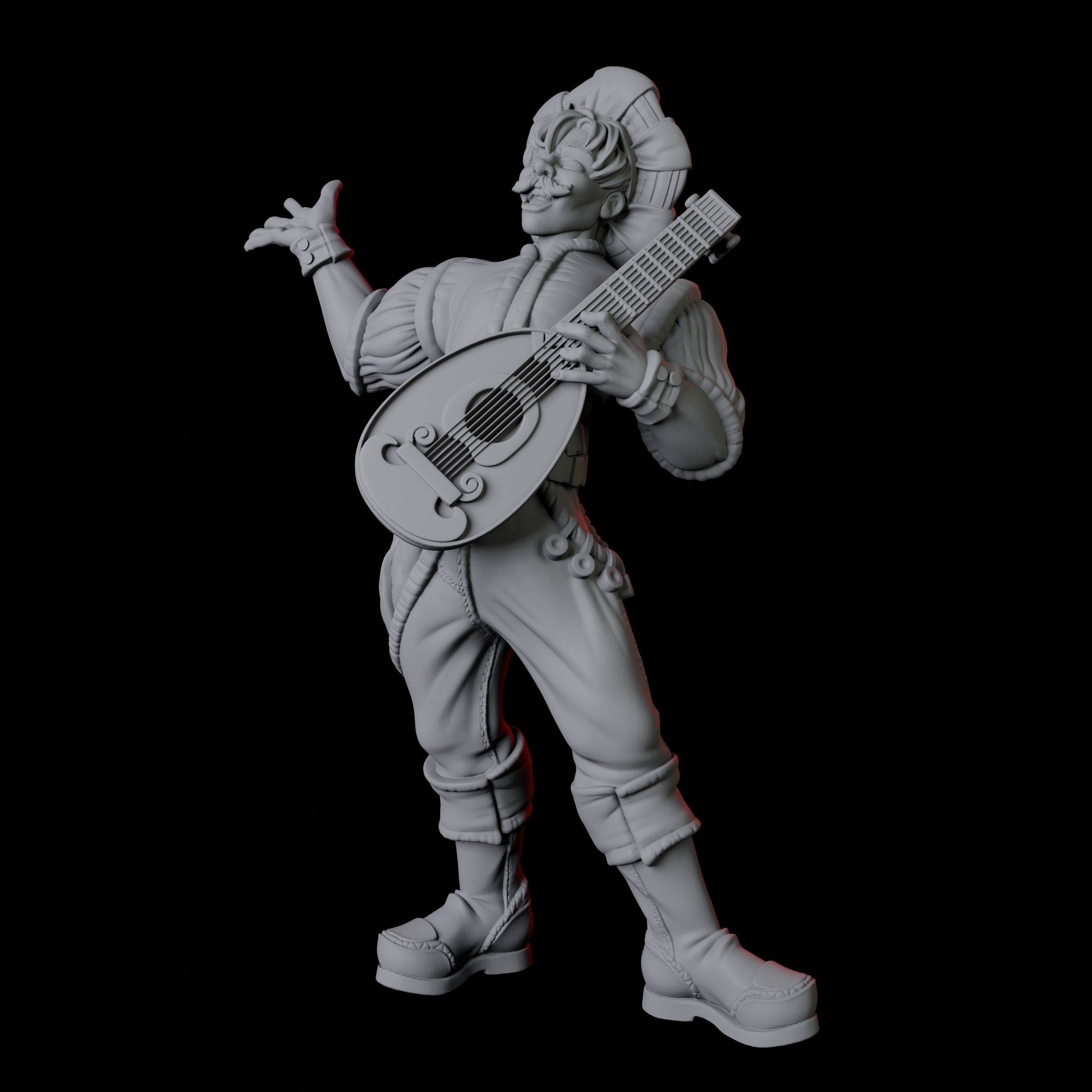 Lute Bard Miniature for Dungeons and Dragons