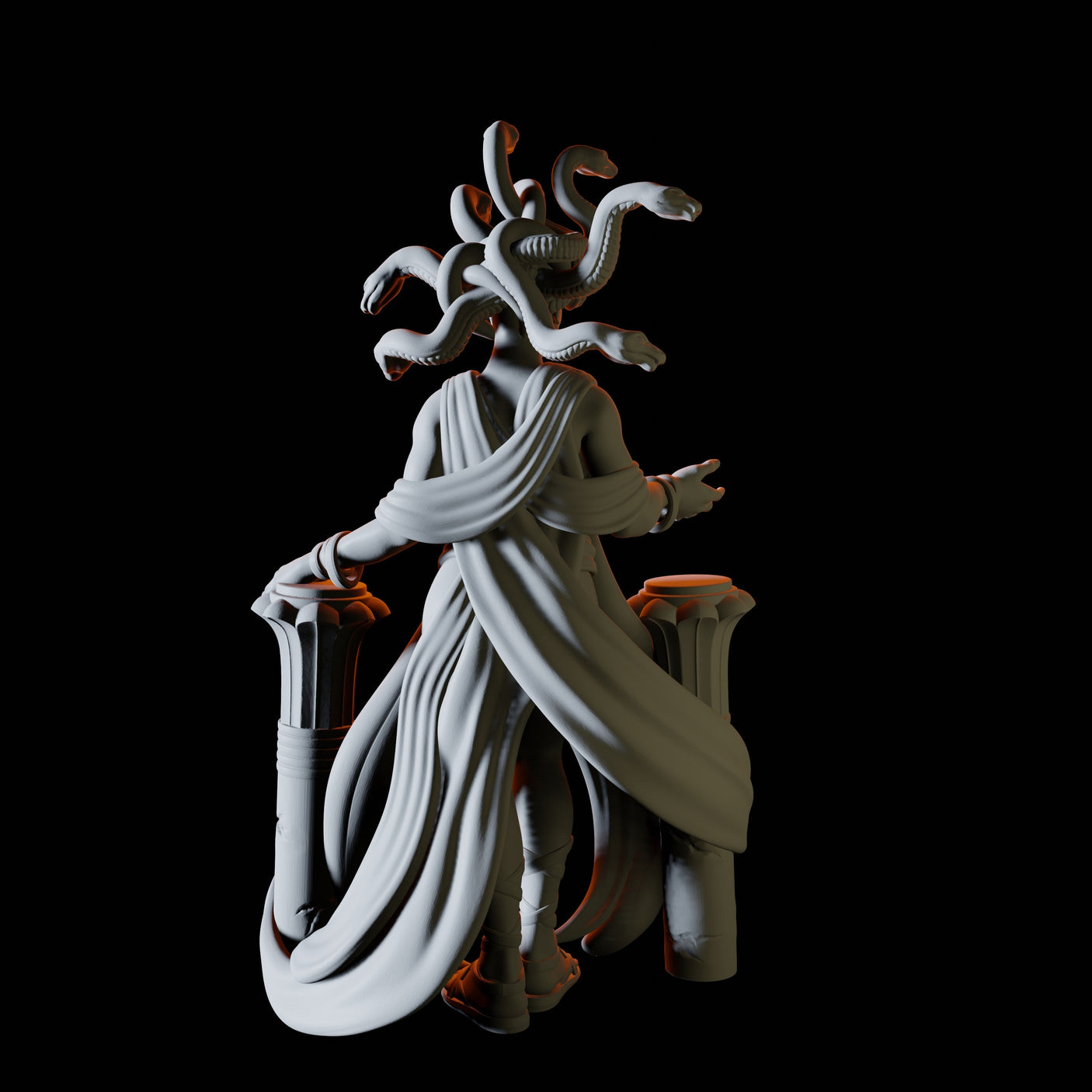 Medusa Miniature for Dungeons and Dragons, Pathfinder or other TTRPGs