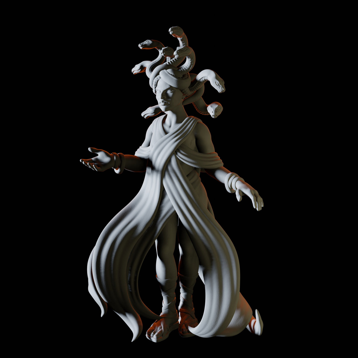 Medusa Miniature for Dungeons and Dragons, Pathfinder or other TTRPGs