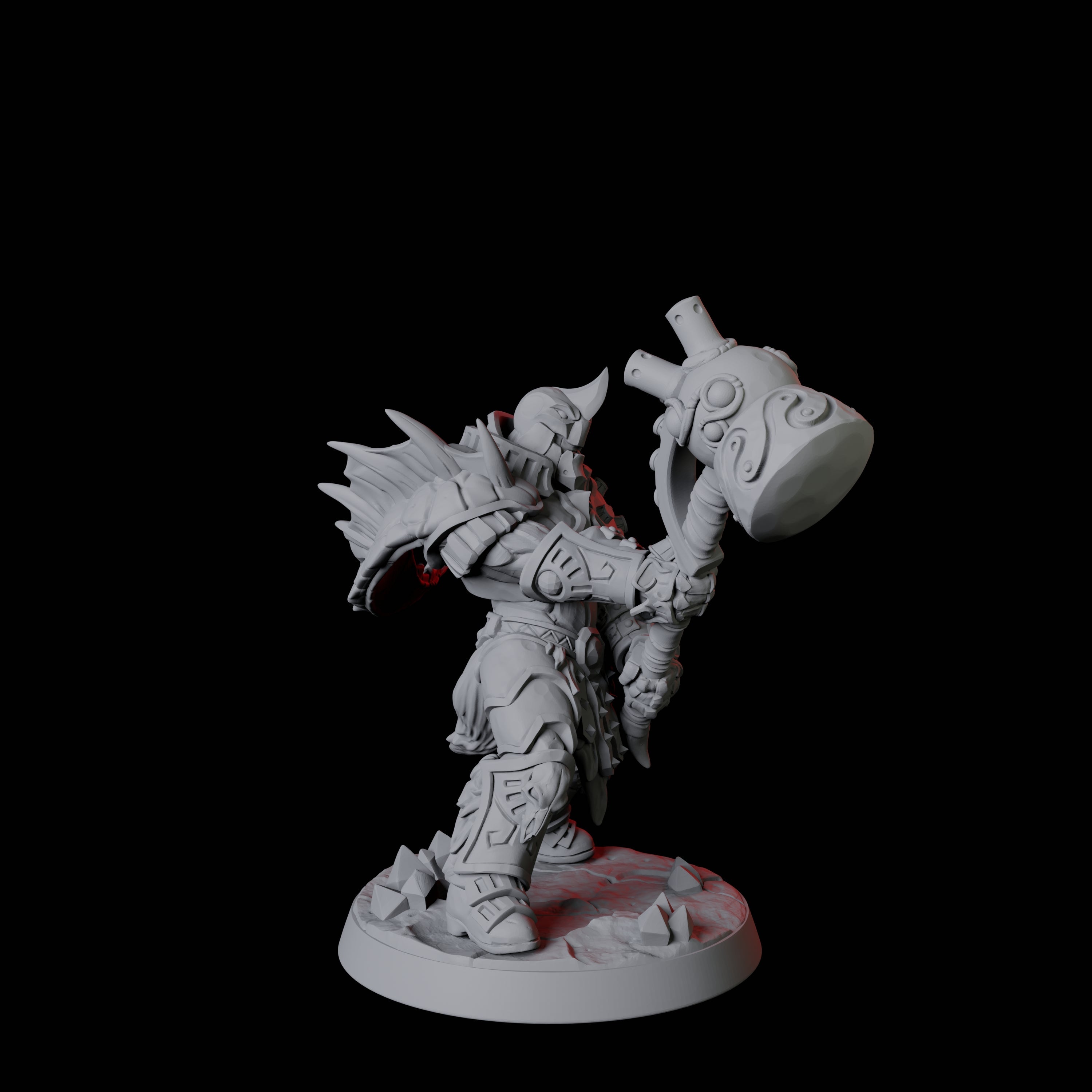 Mega Wielding Warforged Barbarian Miniature for Dungeons and Dragons, Pathfinder or other TTRPGs