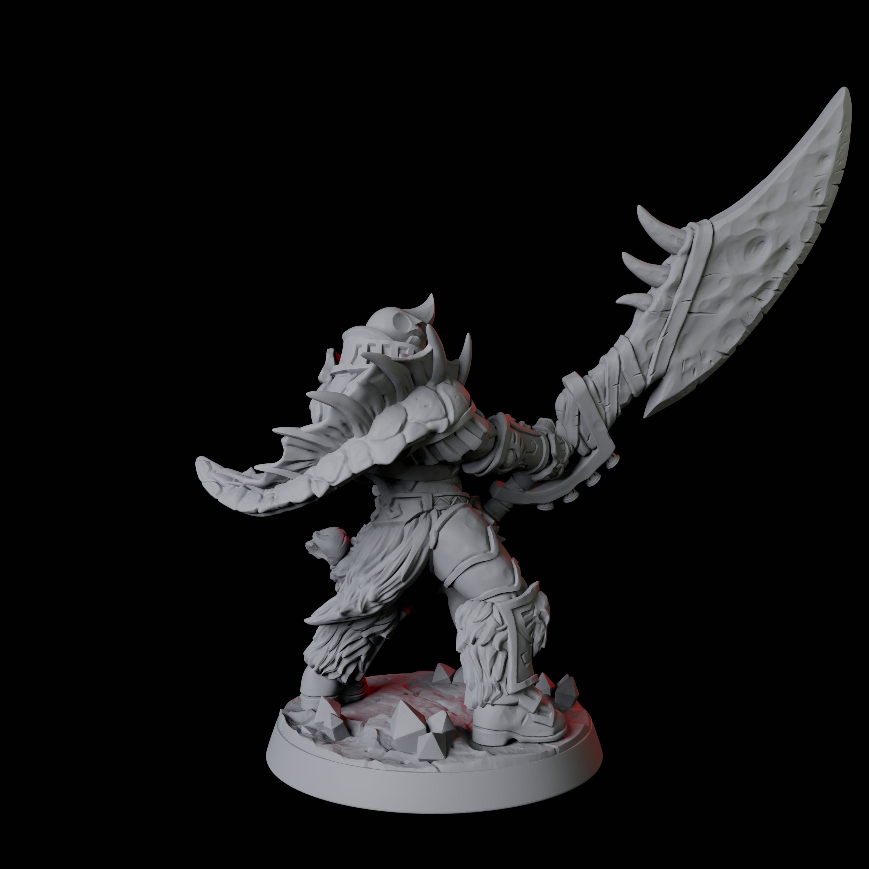 Mega Wielding Warforged Barbarian Miniature for Dungeons and Dragons, Pathfinder or other TTRPGs